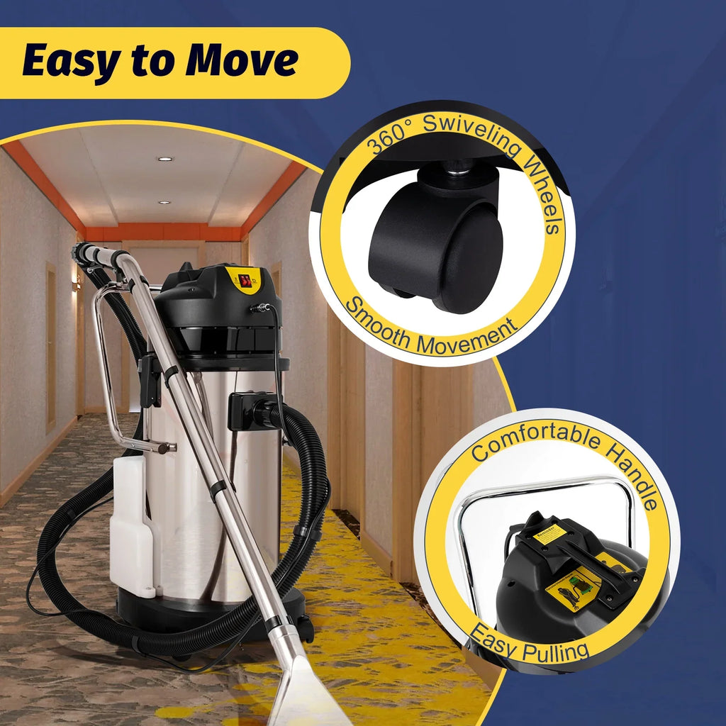 60L Commercial Carpet Cleaner Extractor 3 in 1 Cleaning Machine Vacuum Cleaner