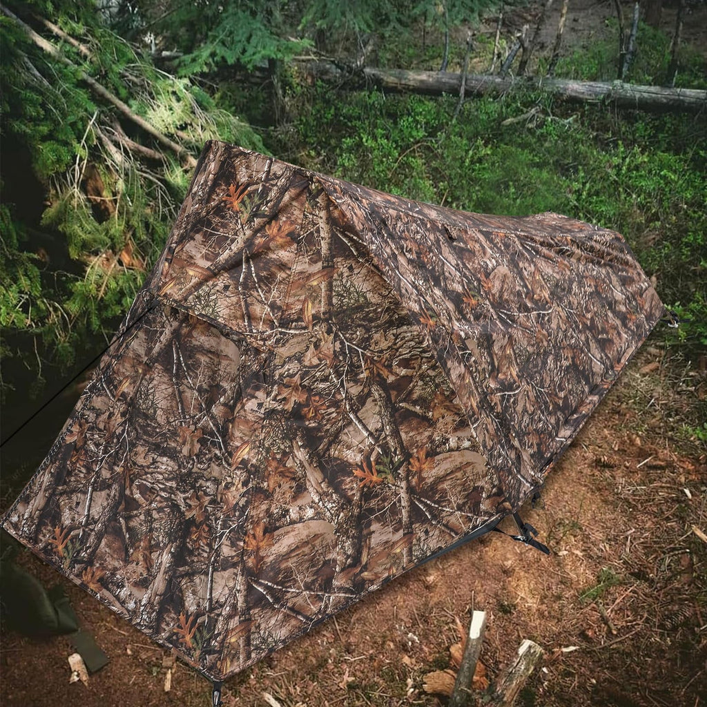 GEERTOP Ultralight Bivy Tent for 1 Person 3 Season Waterproof Single Person Backpacking Tent for Camping Hiking Backpack Travel Outdoor Survival Gear