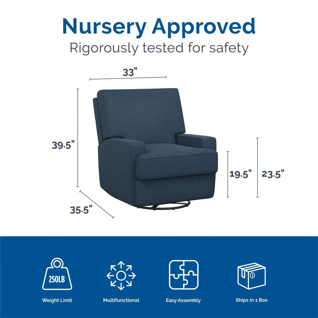 Baby Relax Rylan 4-in-1 Swivel Glider Rocker Recliner Chair