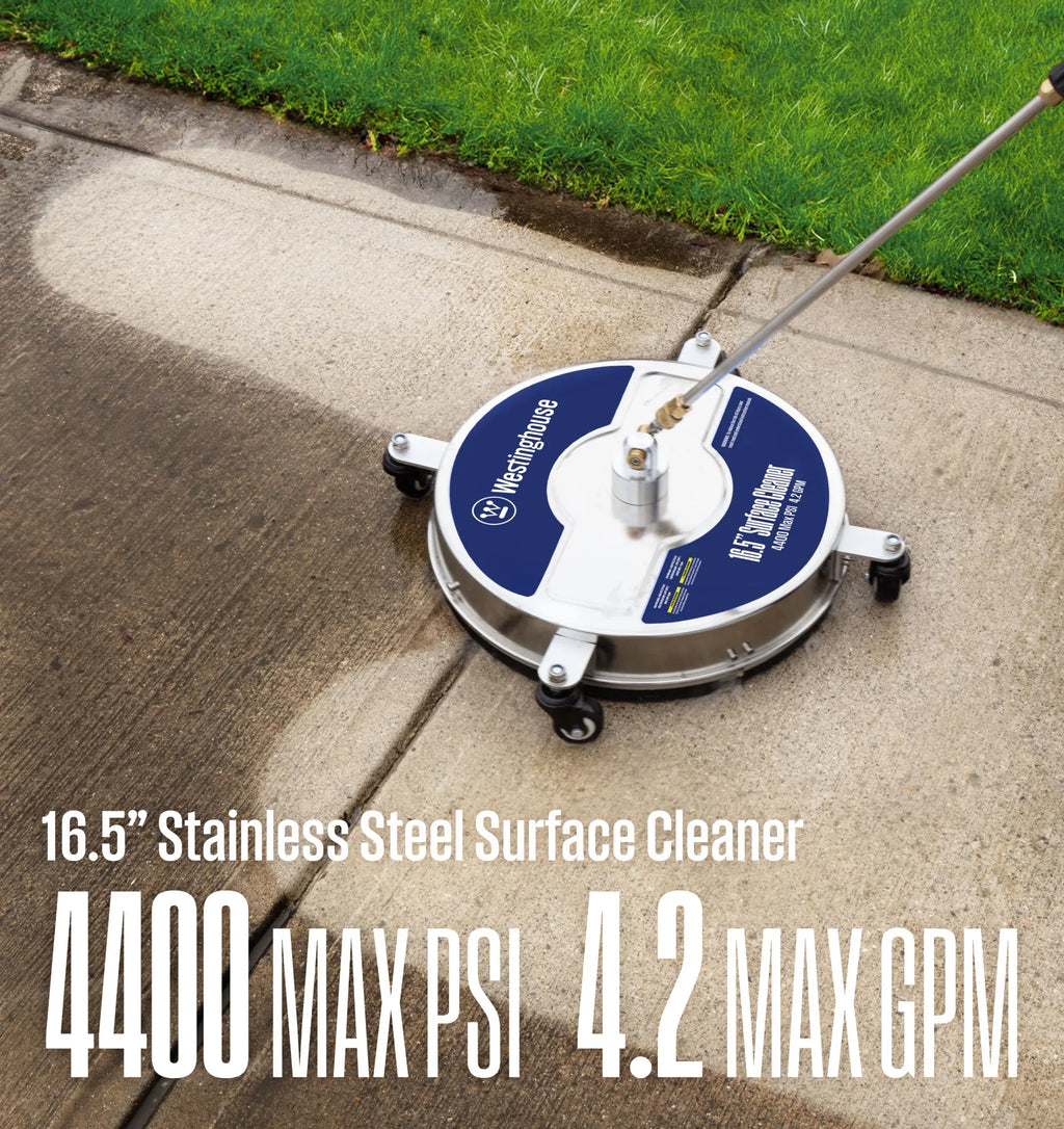Westinghouse 16.5-inch 4400 PSI Stainless Steel Surface Cleaner for Pressure Washers, 1/4" Quick-Connect