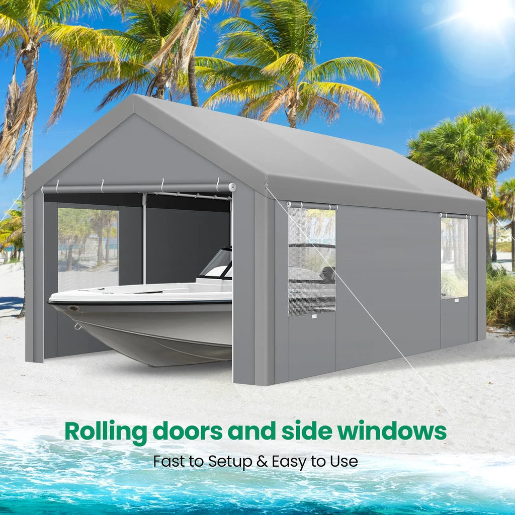 SANOPY 20x40ft Heavy Duty Party Tent, Outdoor Commercial Canopy with Removable Sidewalls, Gazebo Shelter for Wedding, Outdoor Carport Party Tent for Event, White