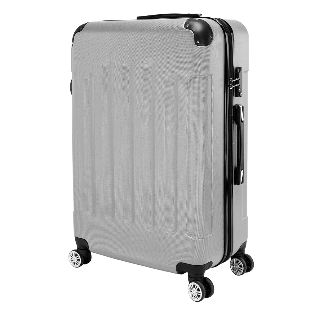 Red 3-Piece Hardshell Spinner Luggage Set (20in, 24in, 28in) - Large ABS Suitcase Set with 8 Wheels, Lightweight & Durable for Travel