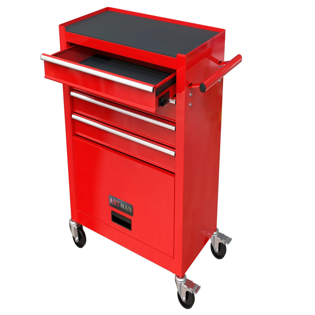 Roromall Rolling Tool Chest Removable Metal Tool Cart Storage Cabinet Tool Set with 4 Wheels Drawers and Tools