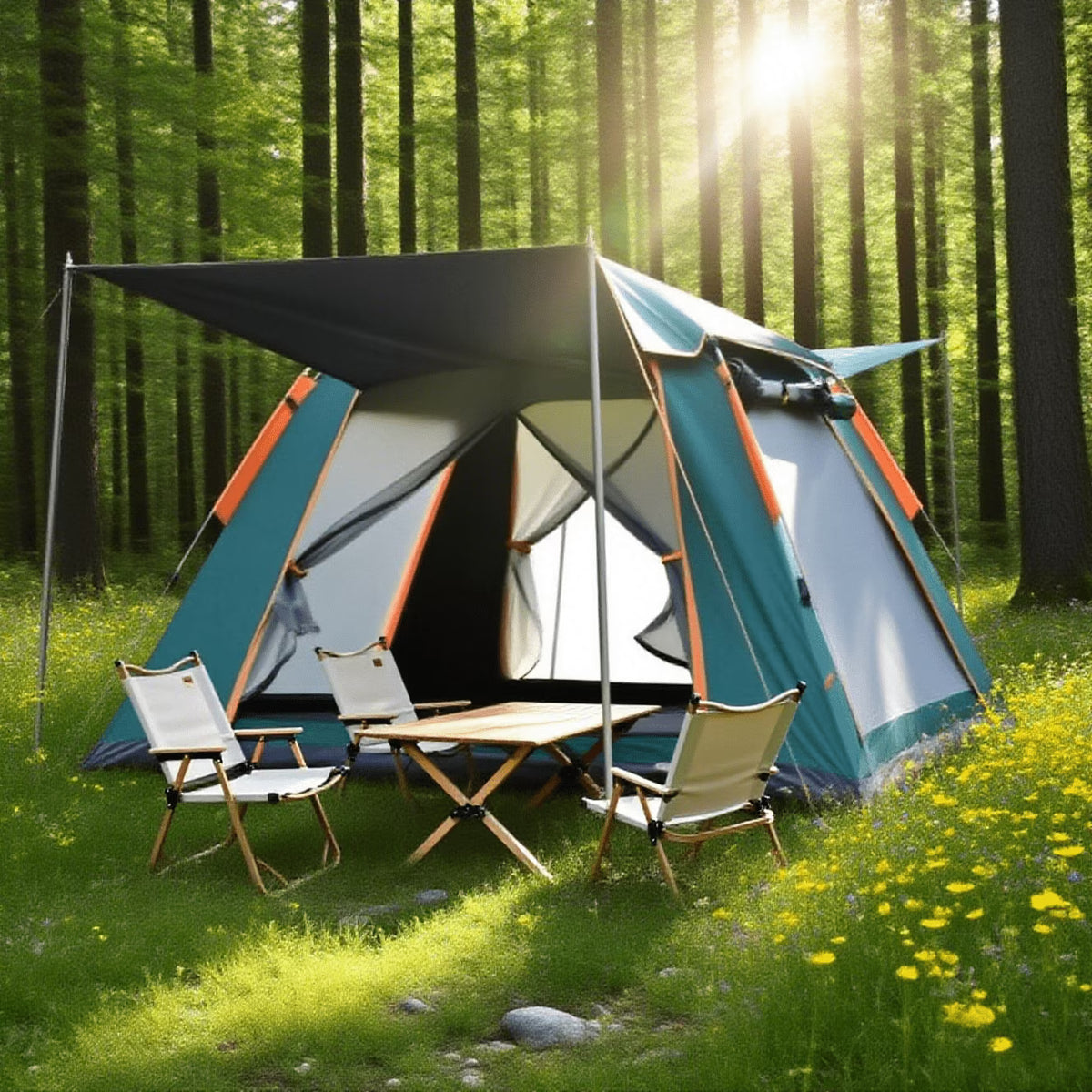 Camping Tent4-6 Person Instant Easy Pop Up Tents for Camping Lightweight Backpacking Tent Automatic Waterproof Family Easy Set Up Tent,Portable Dome Tent for Camping Hiking Traveling