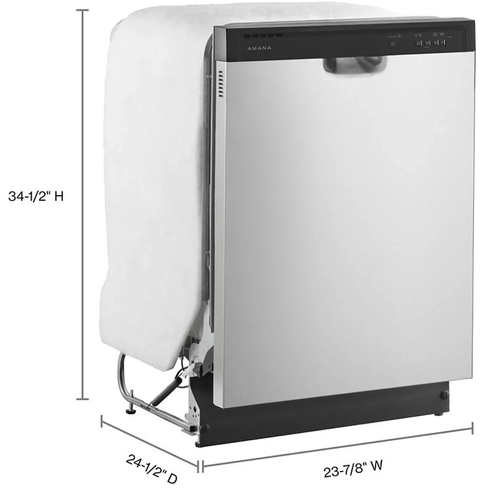 Amana ADFS2524RS 59 dBA Stainless Front Control Dishwasher