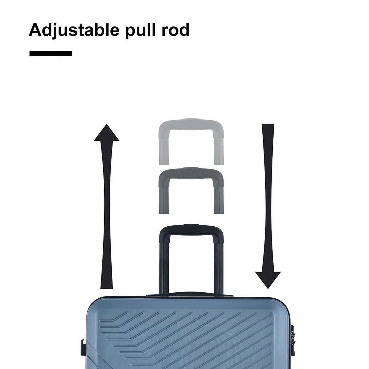 3 Piece Luggage Sets, ABS Lightweight Suitcase(20/24/28), Carry on Hard-Shell Luggage with 2 Hooks, Telescopic Handle, Spinner Wheels and TSA Lock, Yellow