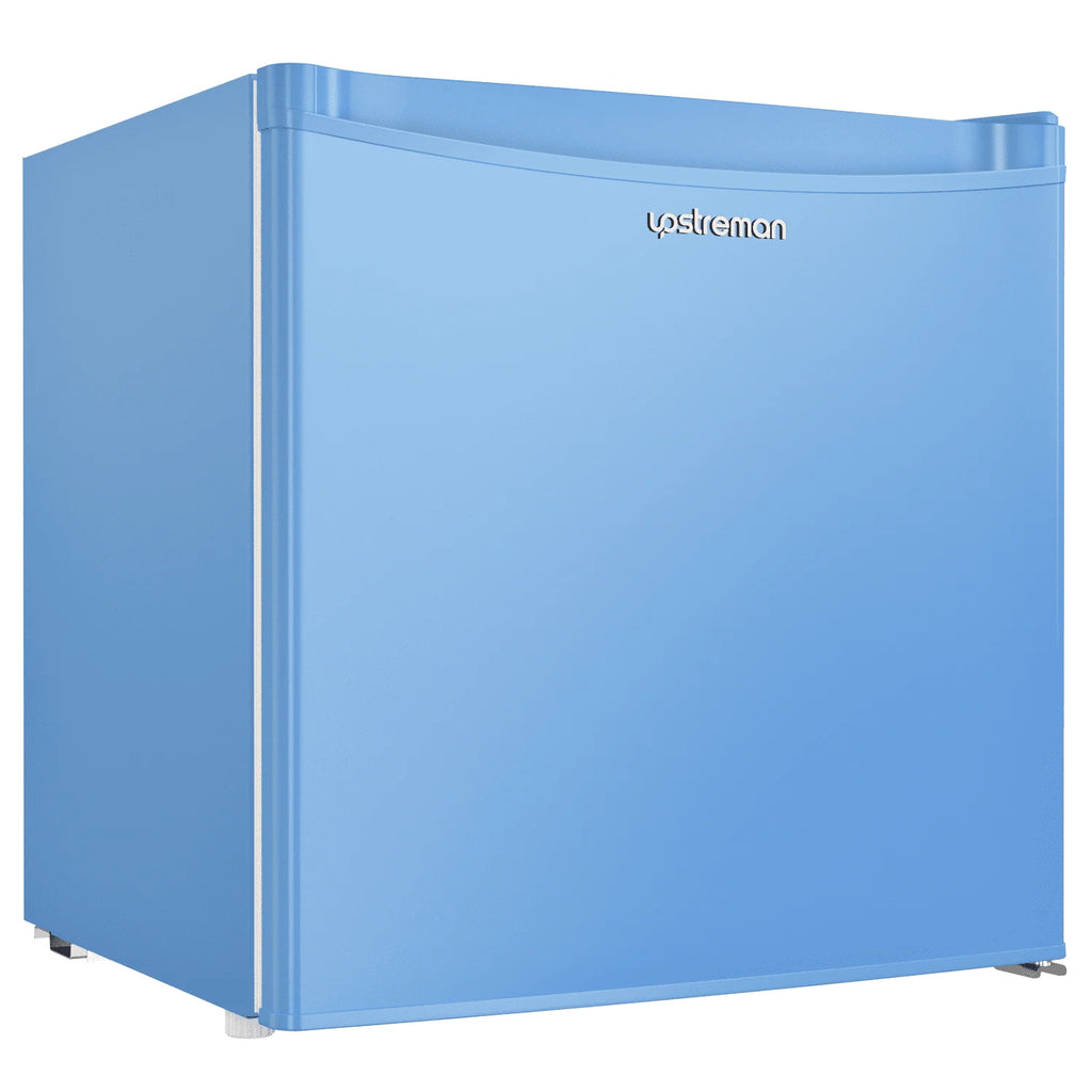 Upstreman 1.7 Cu ft Mini Fridge with Freezer Single Door Compact Refrigerator, Low Noise, Energy Saving, Adjustable Temperature, Reversible Door, for Home Office Dorm, Black FR17