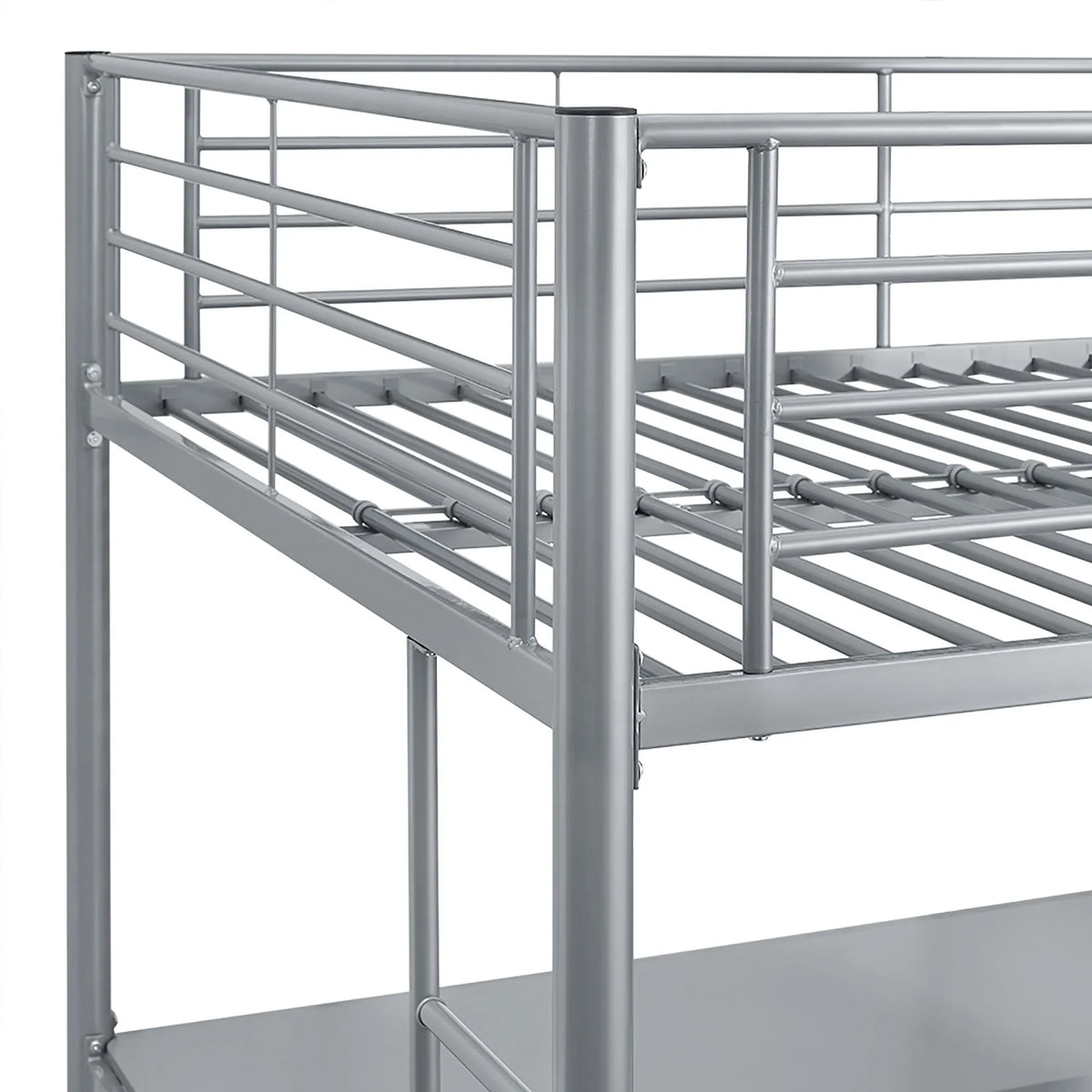 Walker Edison Sunset Modern Powder-Coated Steel Metal Full Loft Bunk Bed - Black