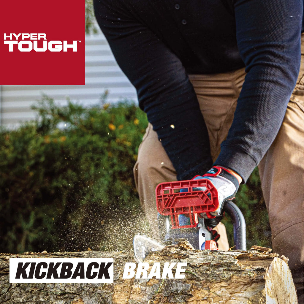 Hyper Tough 20V 4.0Ah Battery Powered 12in Brushless Chainsaw, HT22-401-03-03