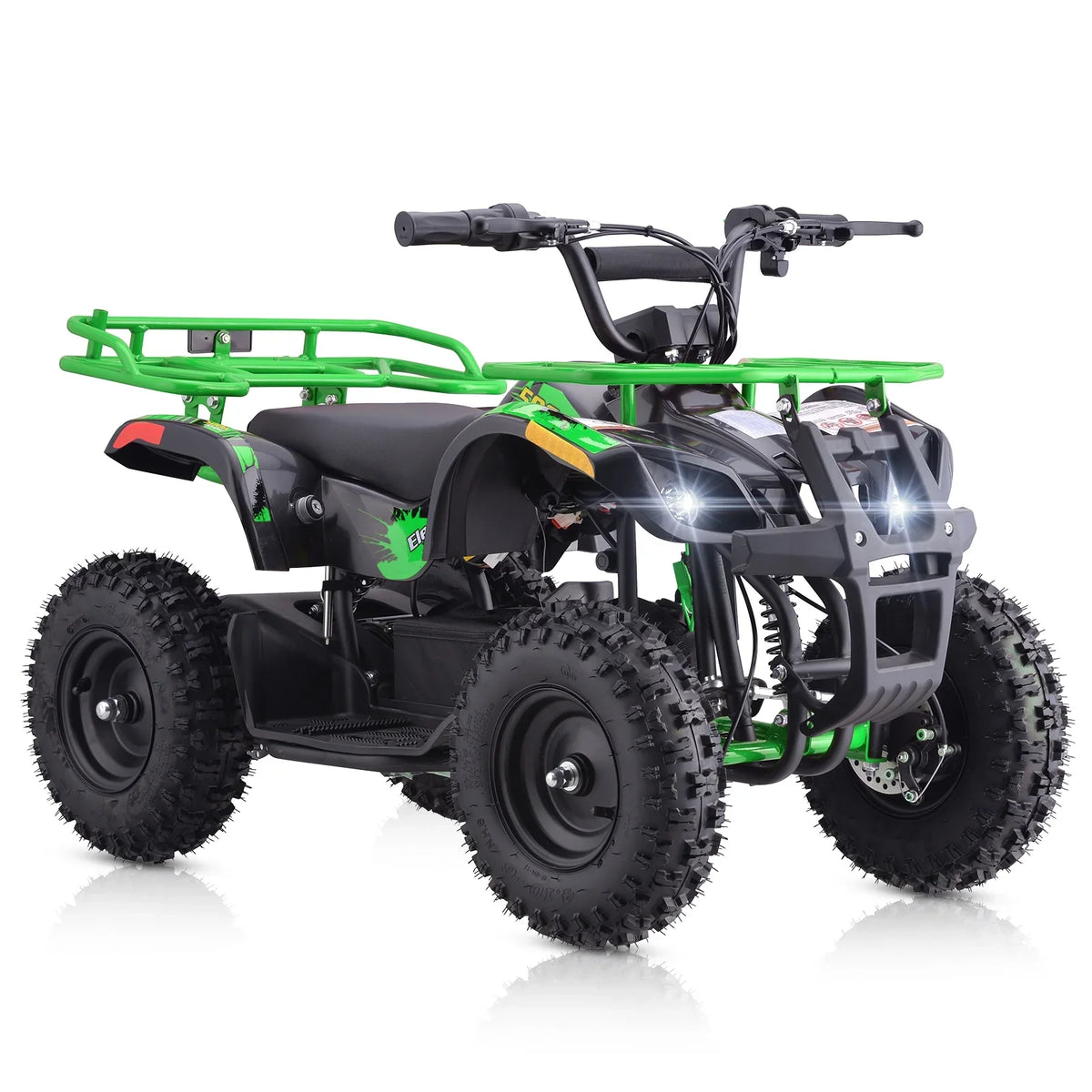 Aoemoe 500W 36V Battery-Powered Ride-On Off-Road 4-Wheeler �C 15 Mile Range, Flame