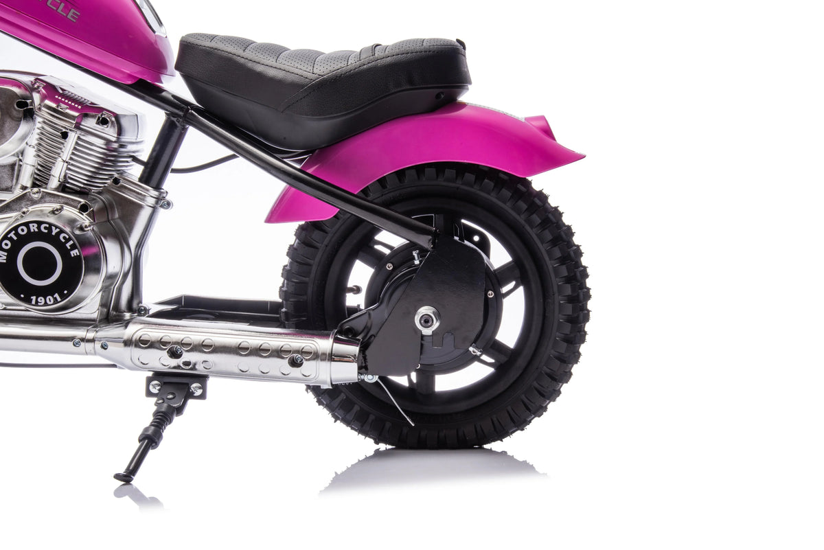 iRerts Kids Dirt Bike, 350W 36V Kids Motorcycle Mini Dirt Bikes for Kids Age 13+, Electric Motorcycle for Kids with Stepless Variable Speed Drive, Up to 14 MPH, Pink