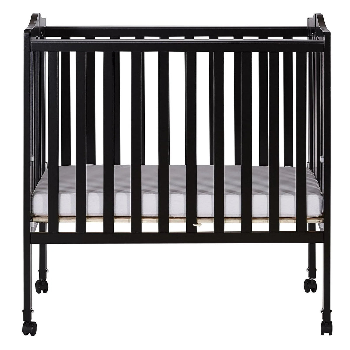 Dream On Me 2-in-1 Lightweight Folding Portable Crib. Black