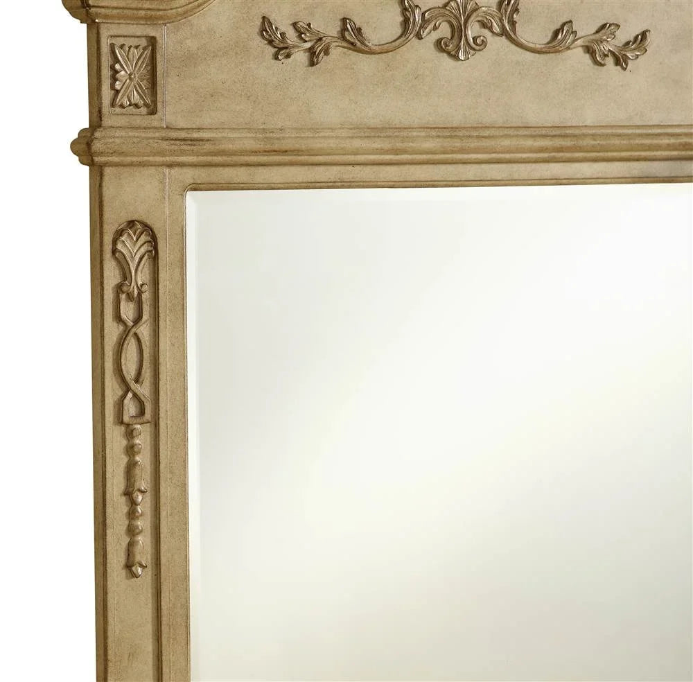 32 in. Traditional Mirror in Antique Beige