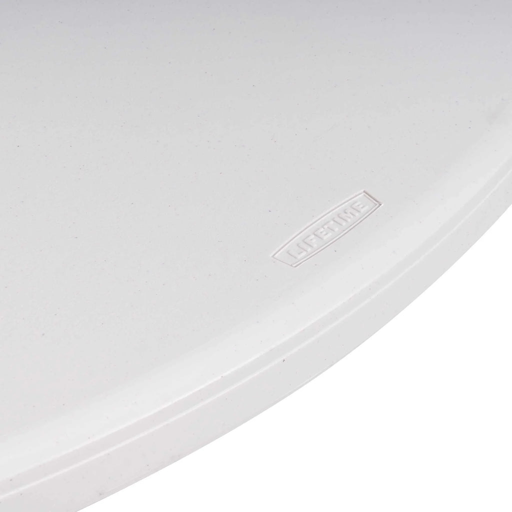 Lifetime Commercial Fold-in-Half 60 in Indoor/Outdoor Folding Round Table White Granite 1 Piece 1 Count
