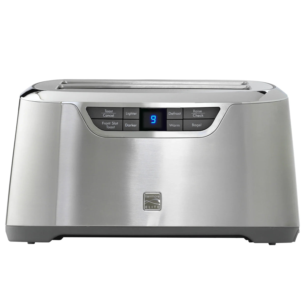 Kenmore Elite 4-Slice Toaster with Auto Lift, Long Slot, Stainless Steel, Digital Controls, Extra Wide Slots