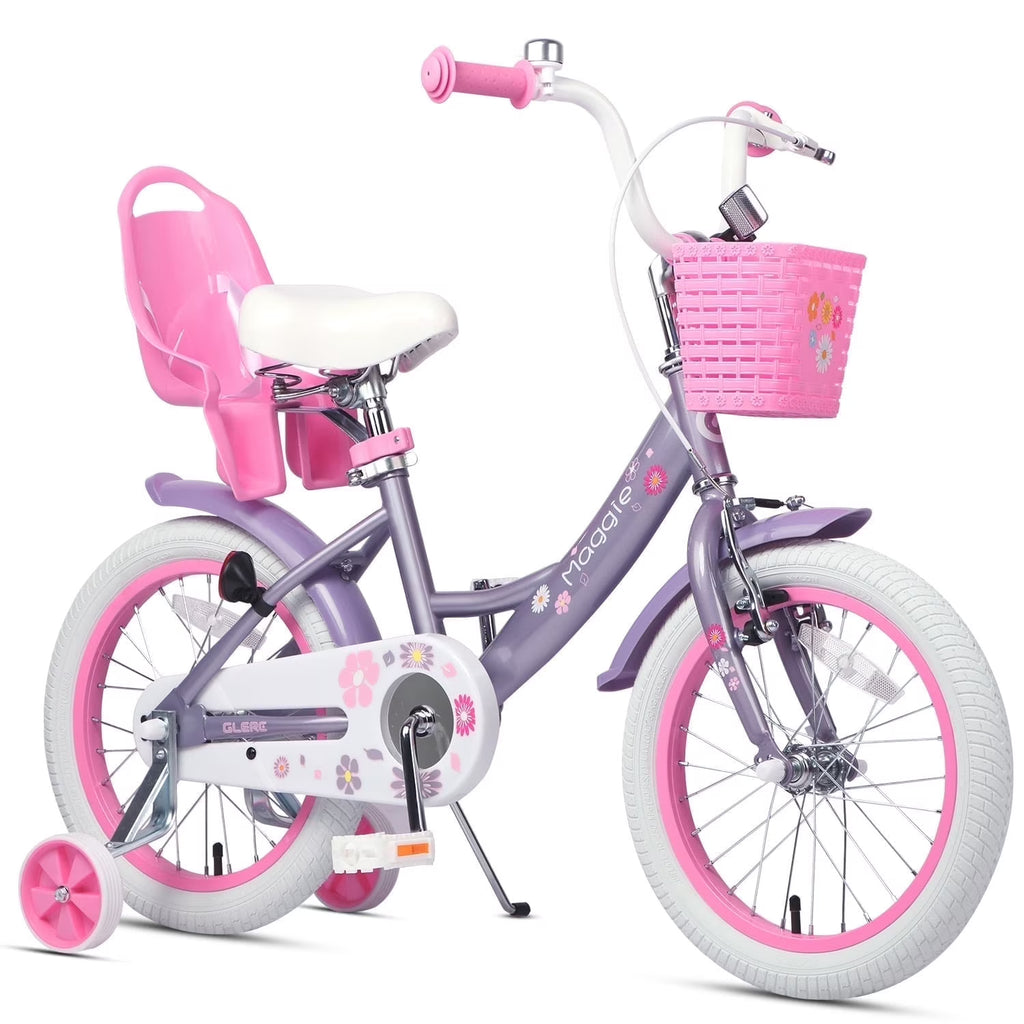 Glerc Maggie 12 inch Kids Girls Bike for Ages 2-4 Years Child, Peach