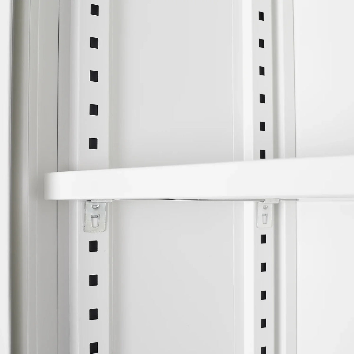 Metal Storage Cabinet with Locking Doors and Adjustable Shelf, Folding Filing Storage Cabinet, Rolling Storage Locker Cabinet for Home Office,School,Garage, White