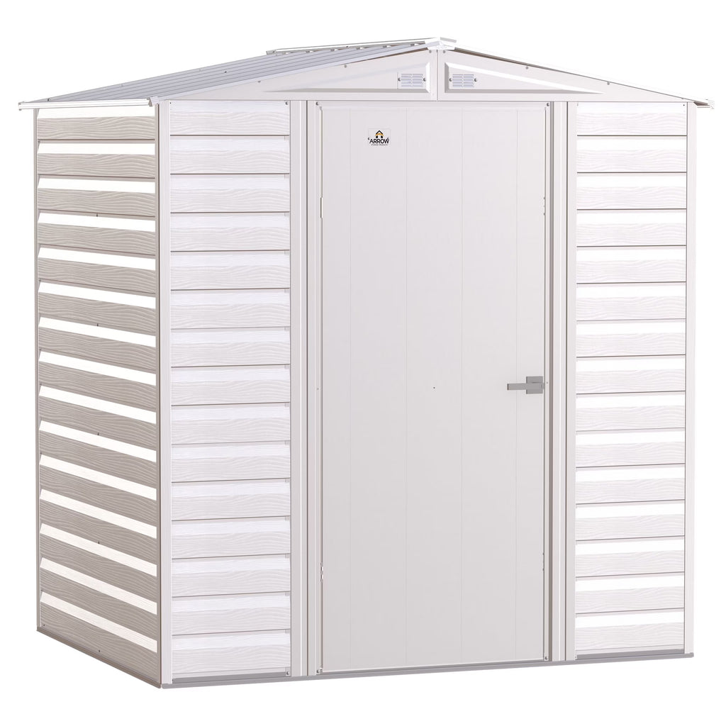 Arrow Select Steel Storage Shed Steel Storage Shed, 6x5, Charcoal