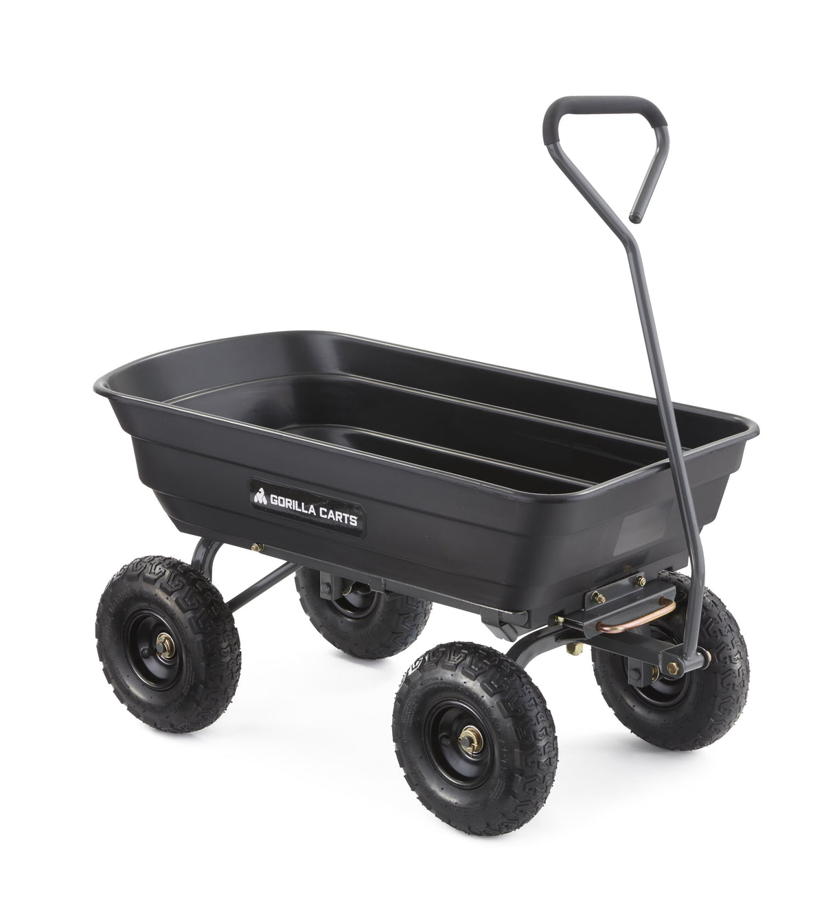 Gorilla Carts GOR4PS 600-lb. Poly Garden Dump Cart with 10" Tires