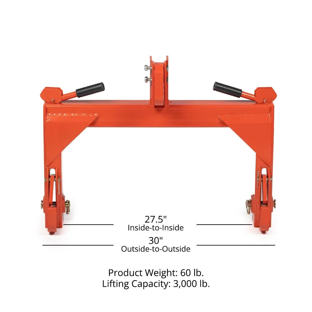 Titan Attachments QH1 3 Point Titan Tractor Attachments, with 3000 LB Lifting Capacity