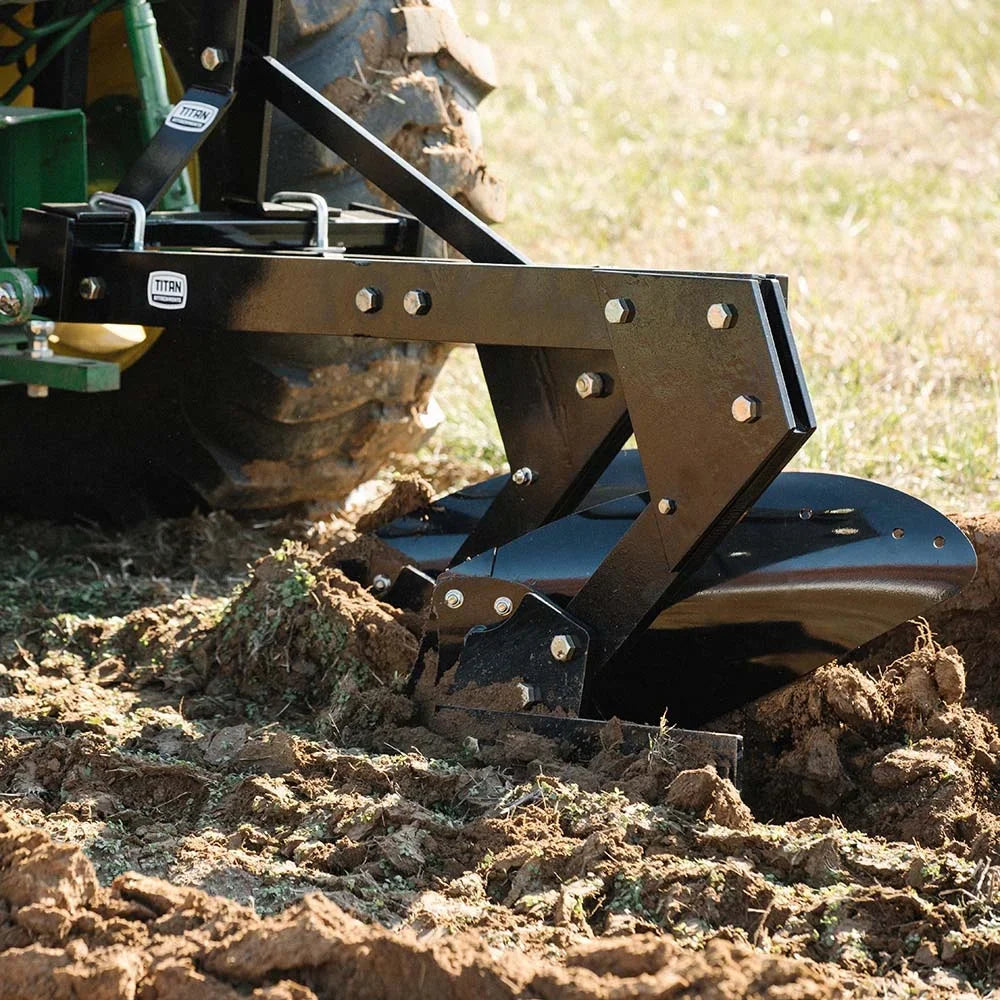 Titan Attachments 3 Point 21" Double Bottom Moldboard Turn Plow Fits Category 1 Tractors, Tow-Behind Dual Turning Plow Rotates Soil to Aerate, Tillage, Soil Prep