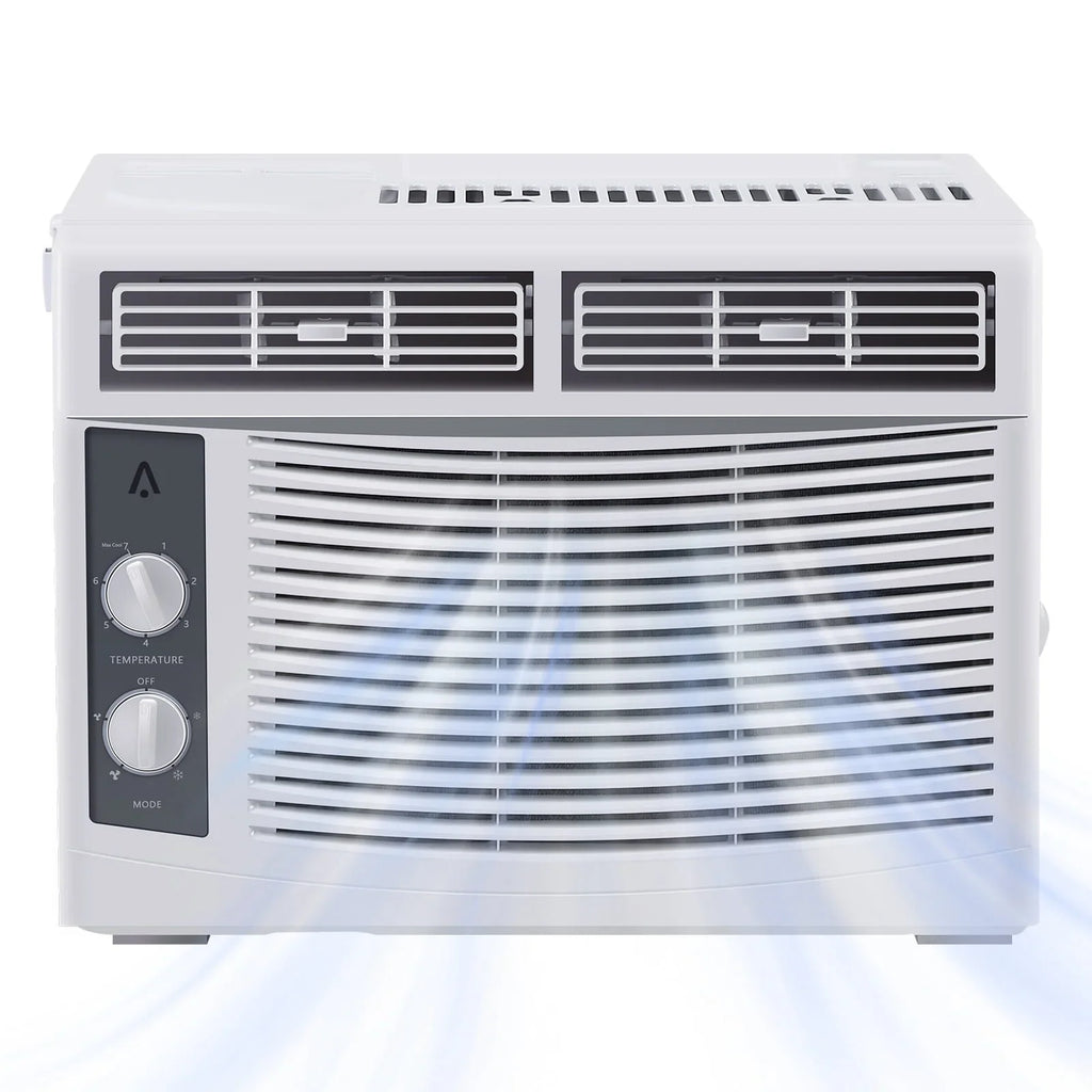 Lumiparty 6,000 BTU Window Air Conditioner, Cools 250 Sq.ft., Window AC Unit with Remote Control, Sleep Mode, Bedroom, Room, Office, White