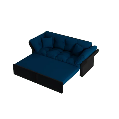 66" Queen Pull Out Sofa Bed, 3-in-1 Convertible Sleeper Sofa with Side Storage,Multi-Functional Velvet Loveseat Bed for Living Room,Bedroom