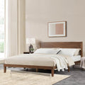 BISHE Wood King Size Bed Frame,Wooden King Platform Bed Frame with Headboard,Sturdy Rubber Modern Home Style Bed Frame for Bedroom, King