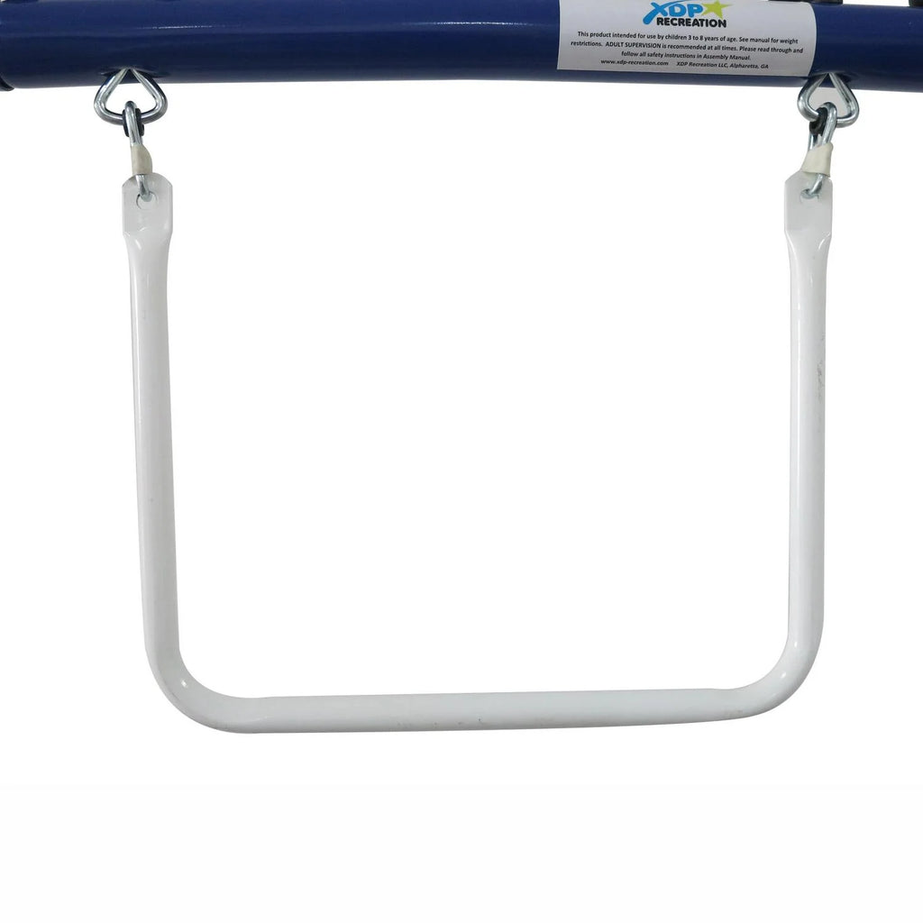 XDP Recreation Play All Day Metal Swing Set with Fun Glider. Bench Swing Seats. Trapeze. Wave Slide