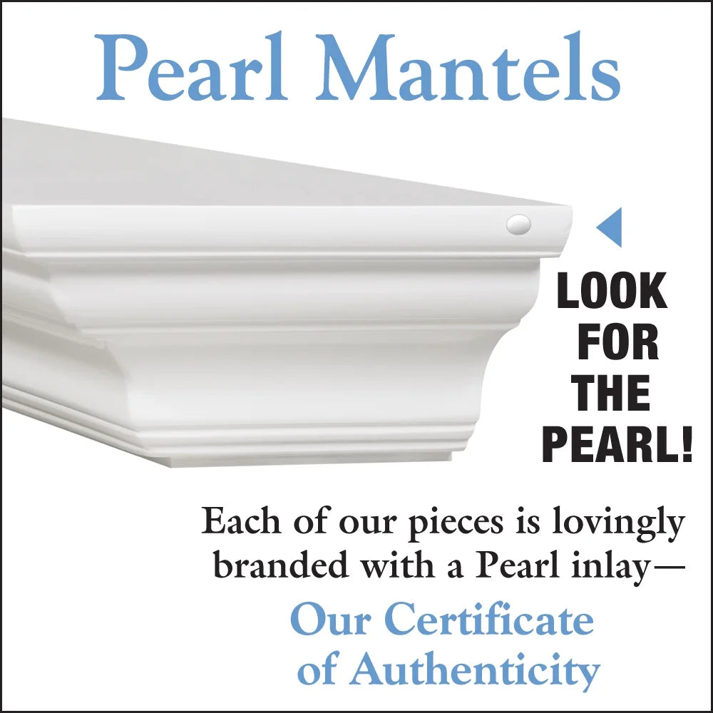 Clean, Sophisticated Premium White MDF Mantel Shelf, 48"L x 10"D x 5"H, Crisp White Paint