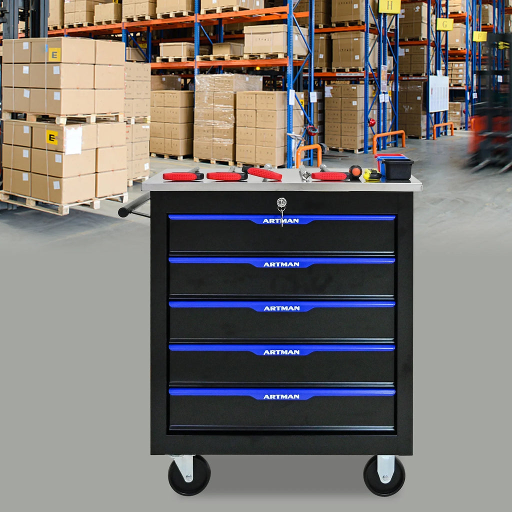 ARTMAN 6-Drawer Tool Storage Chest with Lockable Wheel,6 Drawer Tool Storage Cabinet for Garage, Warehouse, Repair Shop