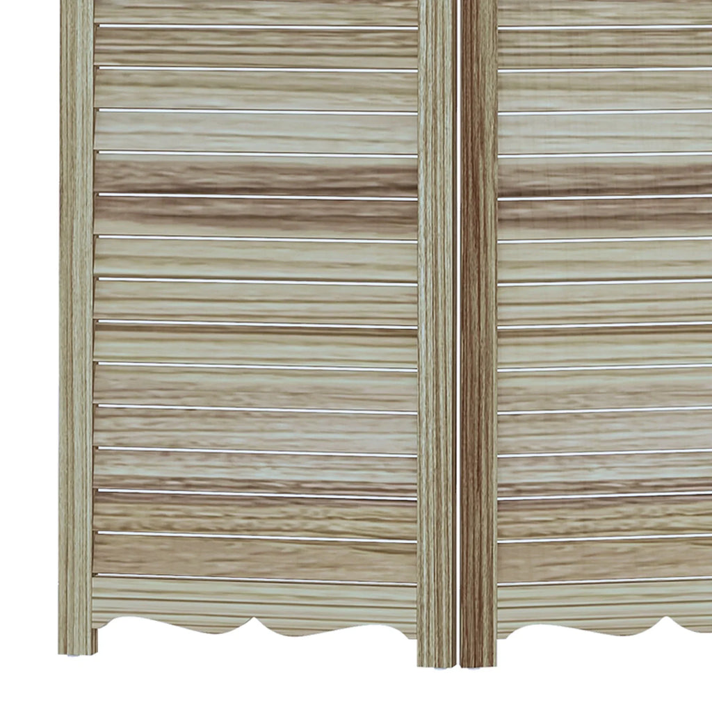 HOMCOM 5.5' 4 Panel Room Divider, Indoor Privacy Screens for Home, Brown