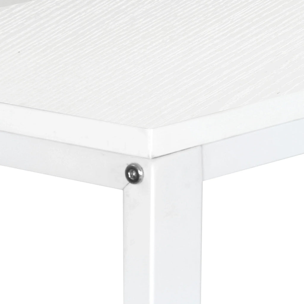 Dextrus L Shaped Desk with Power Outlets & LED Lights, Computer Desk with 3 Drawers and 3 Storage Shelves, White Office Desk Corner Desk for Home Office