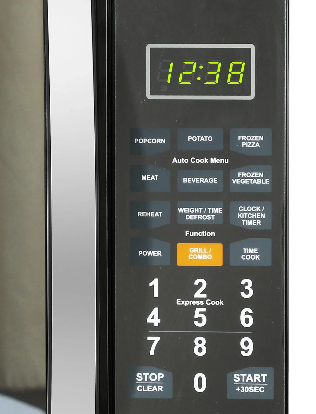 Emerson 1.1 Cu Ft, 1100W Mirror Finish Countertop Microwave Oven with Grill, MWG1191SB