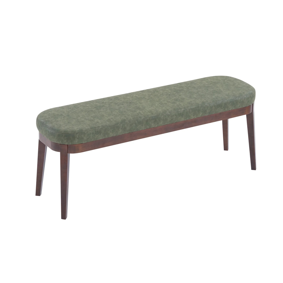 Eleanor Mid-century Upholstered Dining Bench, Entryway Bench with Solid Wood Frame, Beige