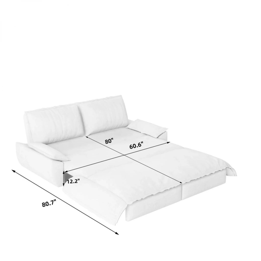 66" Queen Pull Out Sofa Bed, 3-in-1 Convertible Sleeper Sofa with Side Storage,Multi-Functional Velvet Loveseat Bed for Living Room,Bedroom