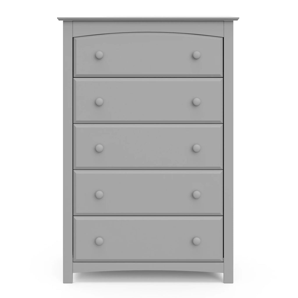 Storkcraft Kenton 5 Drawer Nursery Dresser, Pebble Gray