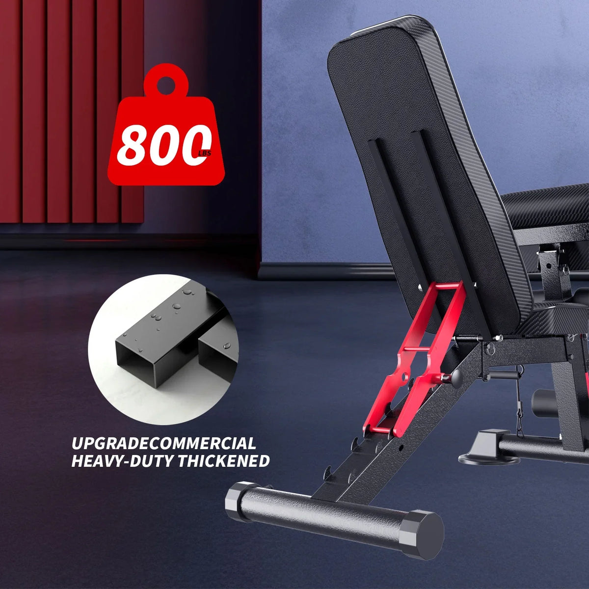 K Kingkang Adjustable Weight Bench Utility Workout Bench for Home Gym,Foldable Incline Decline Benches for Full Body Workout 780LB