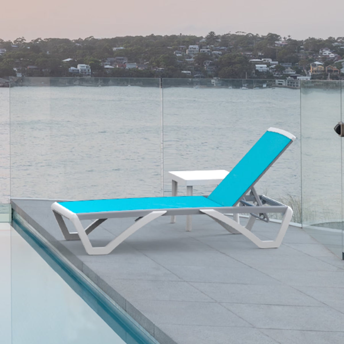 Domi Outdoor Living Chaise Lounge Chair Aluminum Adjustable Pool Lounge Chair"With All-Weather Textilene for Deck, Lawn, Backyard "1 Grey Chair"