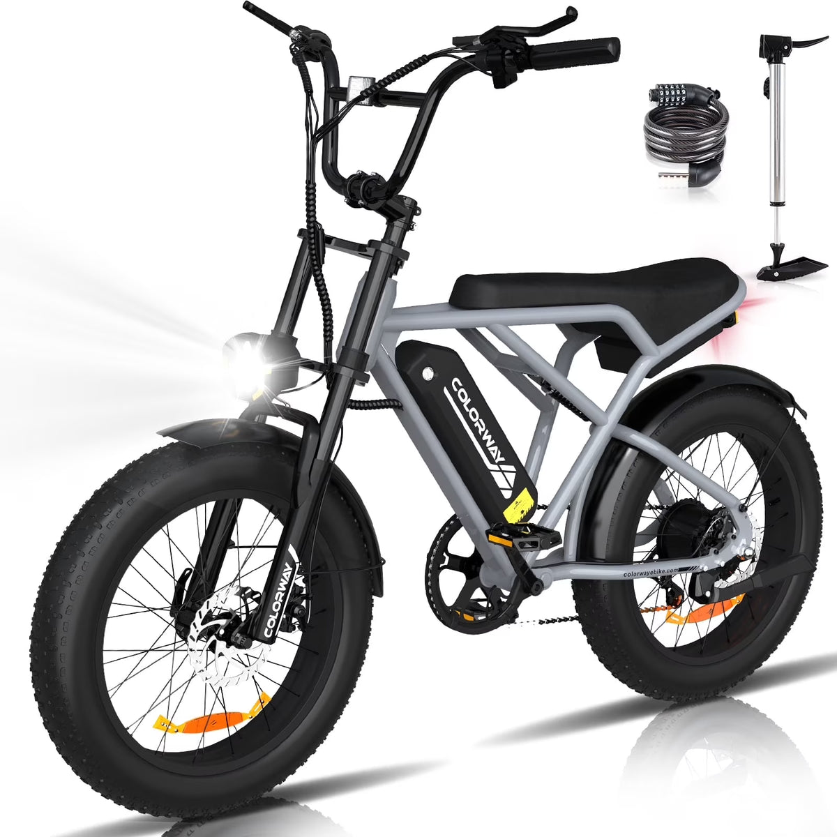 COLORWAY 750W 20"x4.0 Fat Tire Electric Bike, 48V 15Ah Battery, Off-road E-Bike for Adults, UL2849 Certified