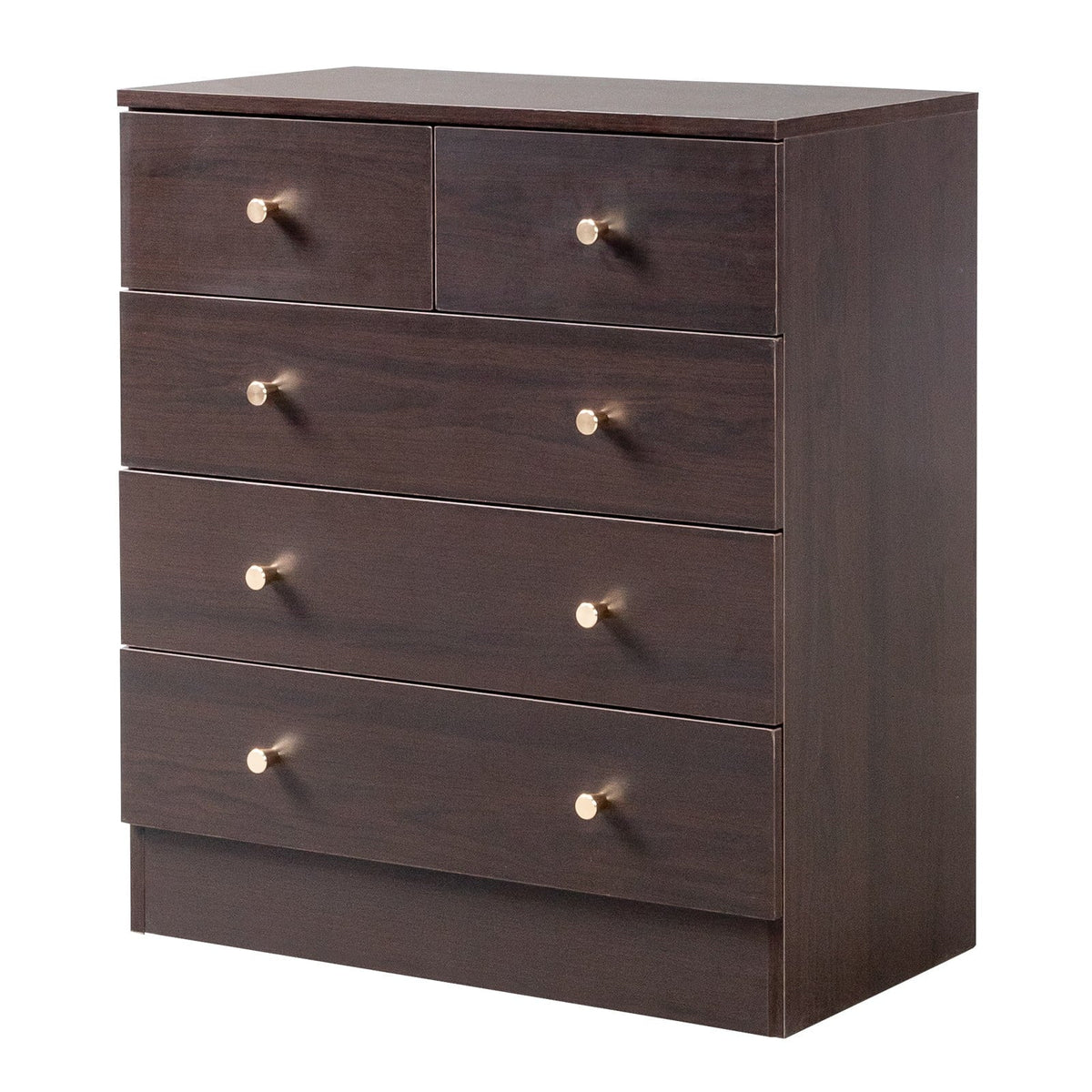 LLToo 25.98"L Dresser for Bedroom 5 Drawer Wide Modern Chest of Drawers for Bedroom,Brown