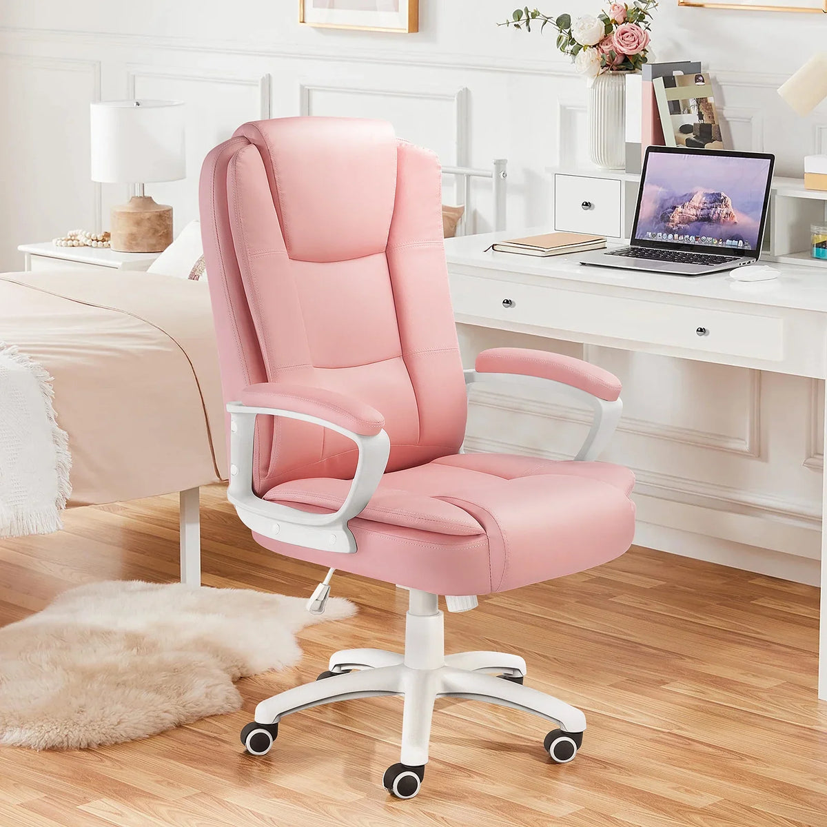 Waleaf Home Office Chair, 400LBS 8Hours Heavy Duty Design, Ergonomic High Back Cushion Lumbar Back Support, Computer Desk Chair, Big and Tall Chair for Work