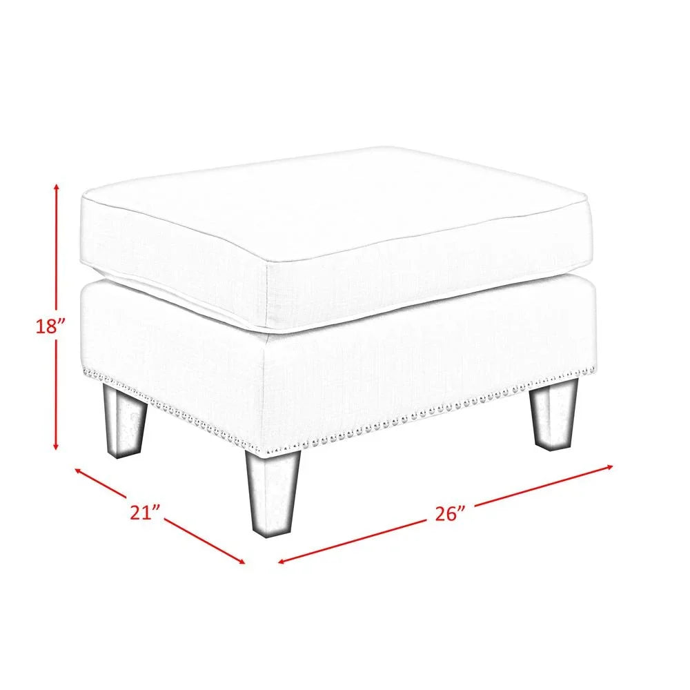 Picket House Emery Ottoman Heirloom Charcoal