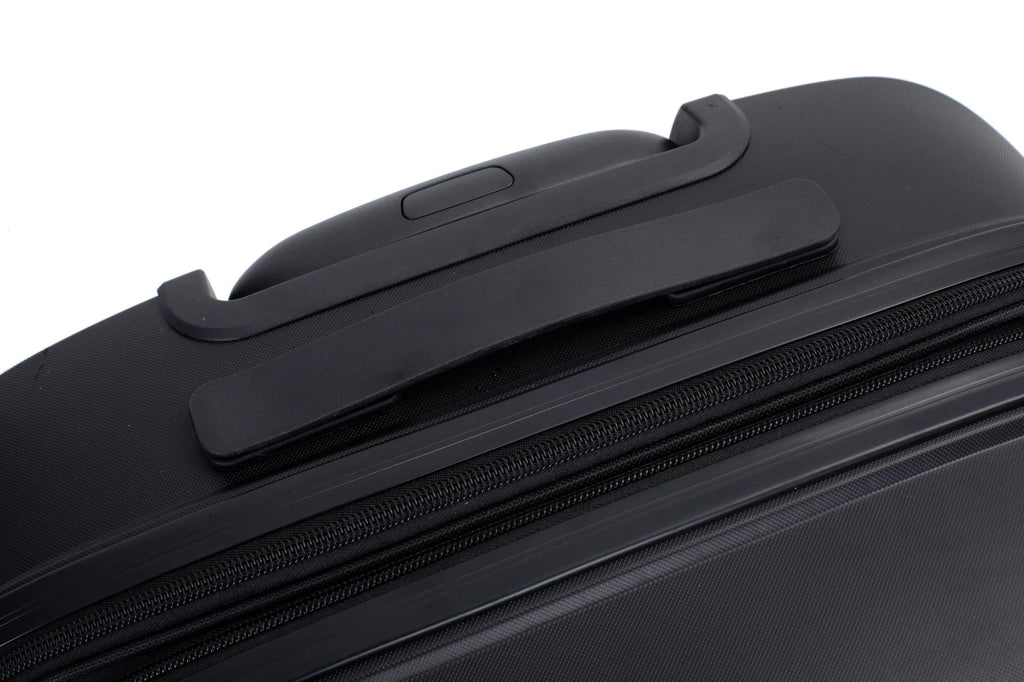 3 Pieces Luggage Set (20/24/28), Expandable PP Lightweight Hardshell Durable Suitcase with 4 Double 360 Degrees Mute Spinner Wheels and TSA Lock for Men Women, Black
