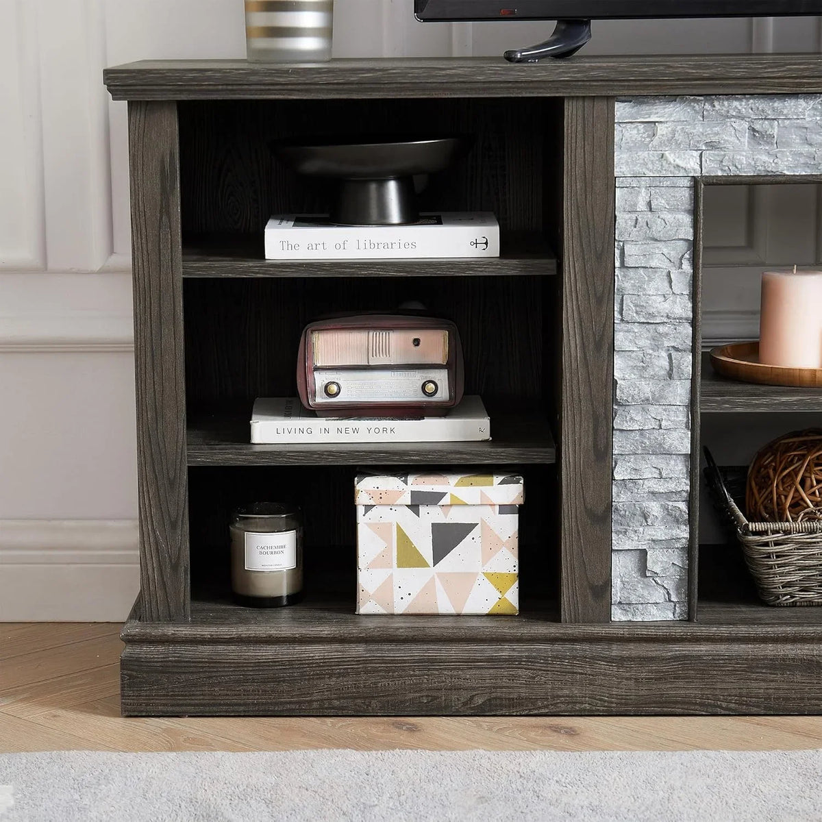 70 Inch TV Stand for TVs up to 80 Inch, Entertainment Center with Storage for Living Room, TV Console for Bedroom, Media Console for 40/50/55/60/65/70/75/80 Inch TV, White