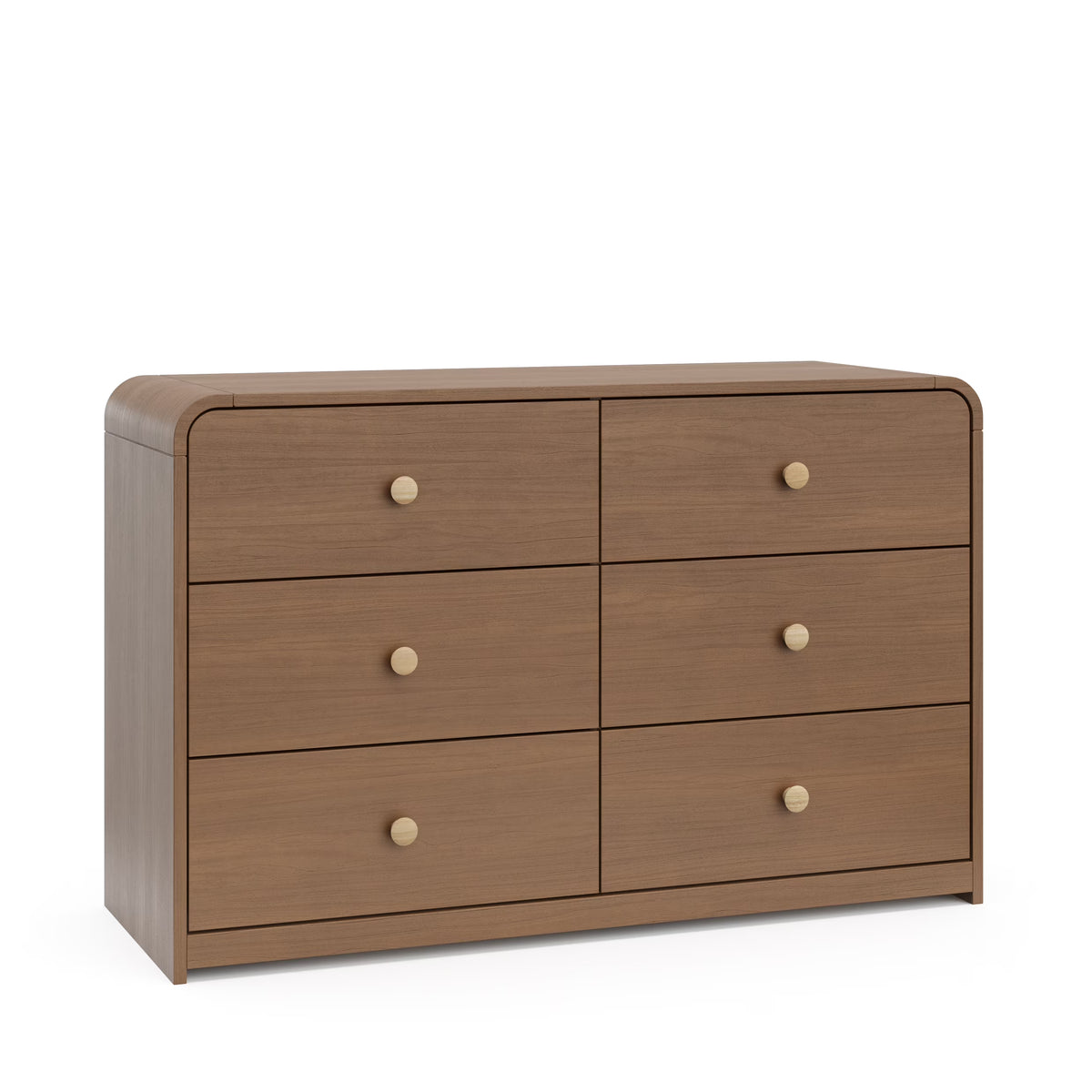 Storkcraft Santos 6 Drawer Nursery Double Dresser, White