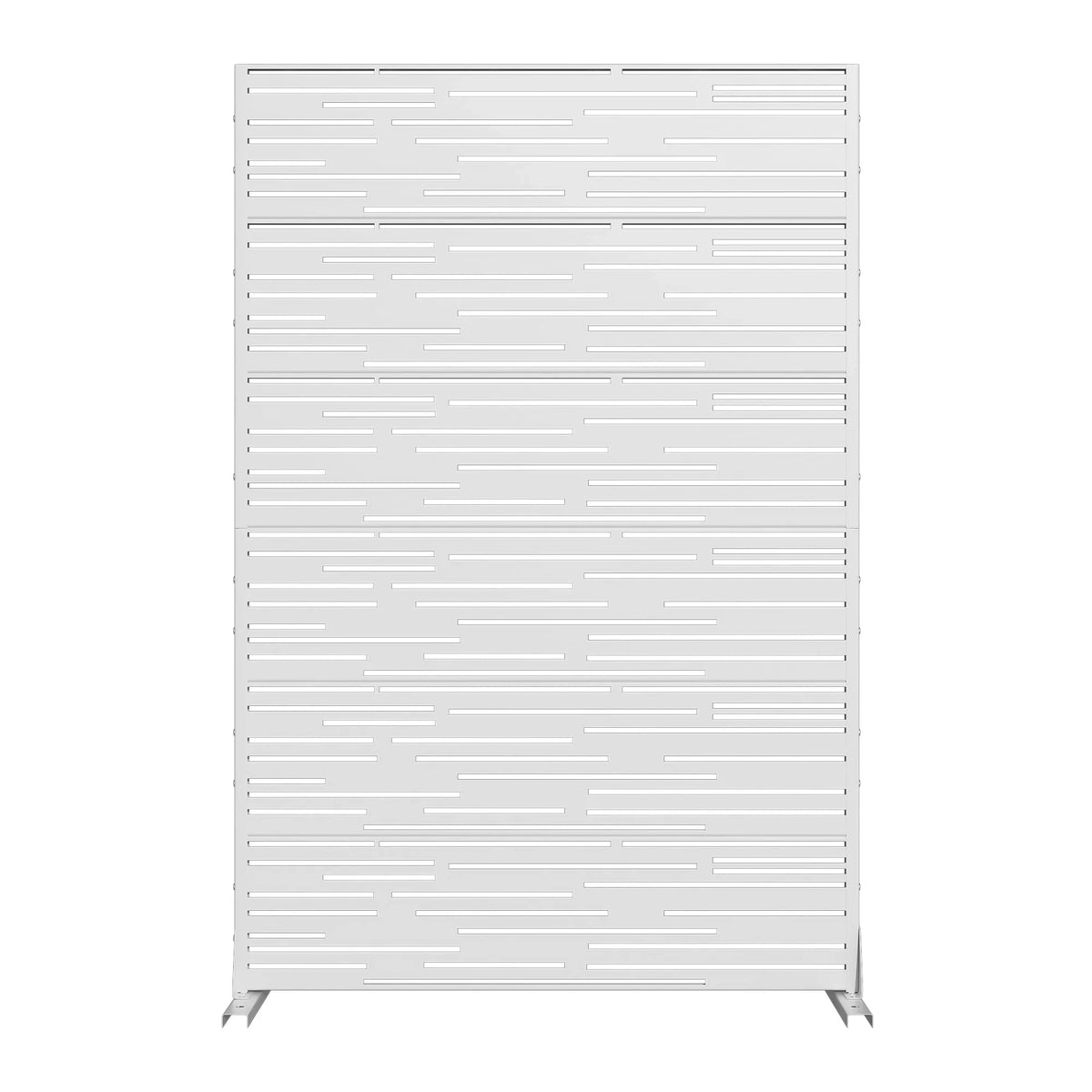 MAYEERTY 72" 47in Outdoor Privacy Screen with Stand Metal Balcony Decorative Screen, Black
