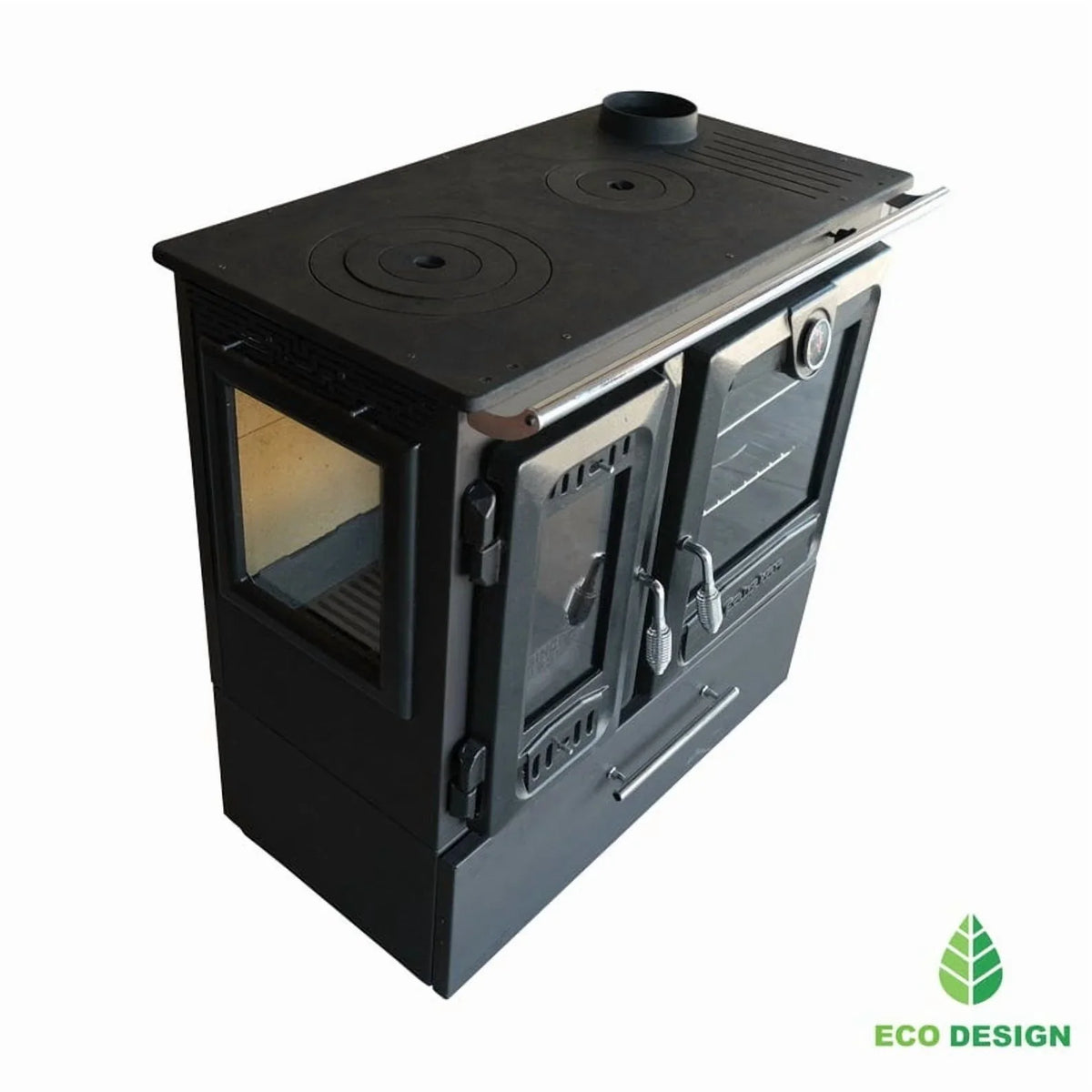 Multifunctional Wood Burning Cast Iron Stove with Oven 3D Box Cooking Baking Heating Stove Suitable For Tiny House and Farm House