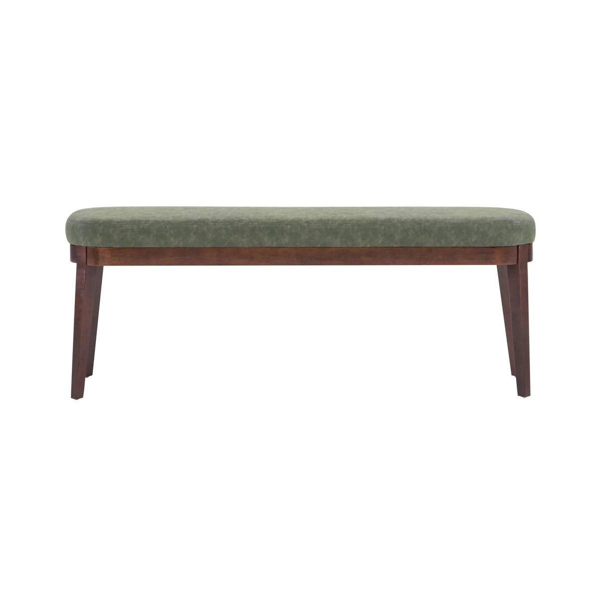 Eleanor Mid-century Upholstered Dining Bench, Entryway Bench with Solid Wood Frame, Beige