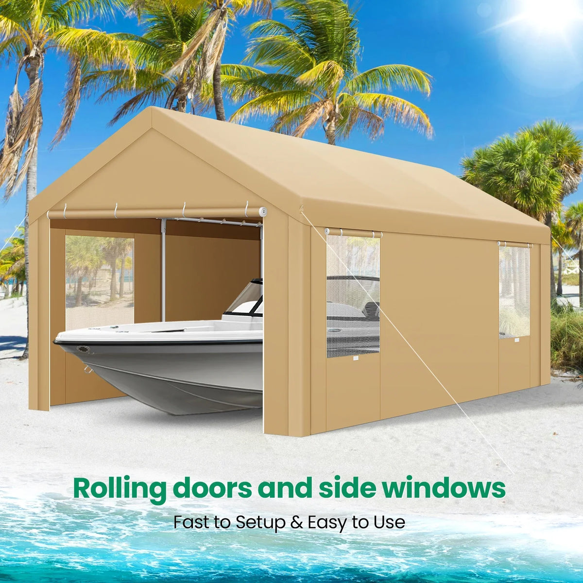 SANOPY 20x40ft Heavy Duty Party Tent, Outdoor Commercial Canopy with Removable Sidewalls, Gazebo Shelter for Wedding, Outdoor Carport Party Tent for Event, White